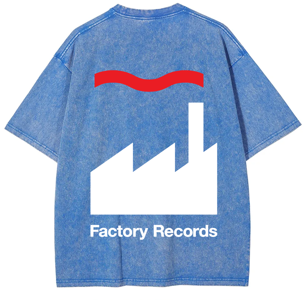 Unisex Factory Records Company Washed T-Shirt