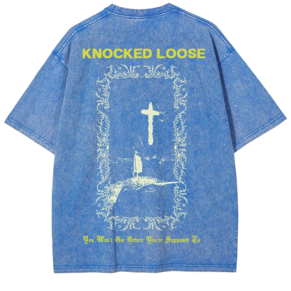 Unisex Vintage Washed Knocked Loose Band T-shirt