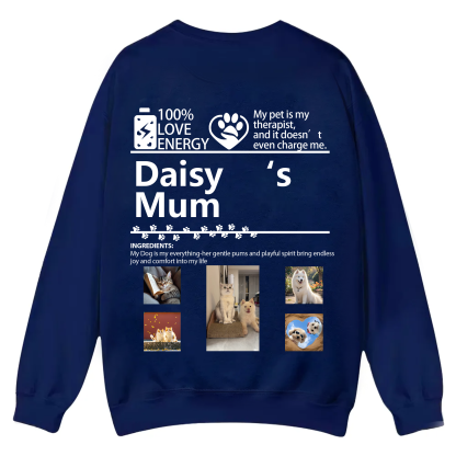 Pets Photos Creative Customized Unisex Casual Crewneck Sweatshirt