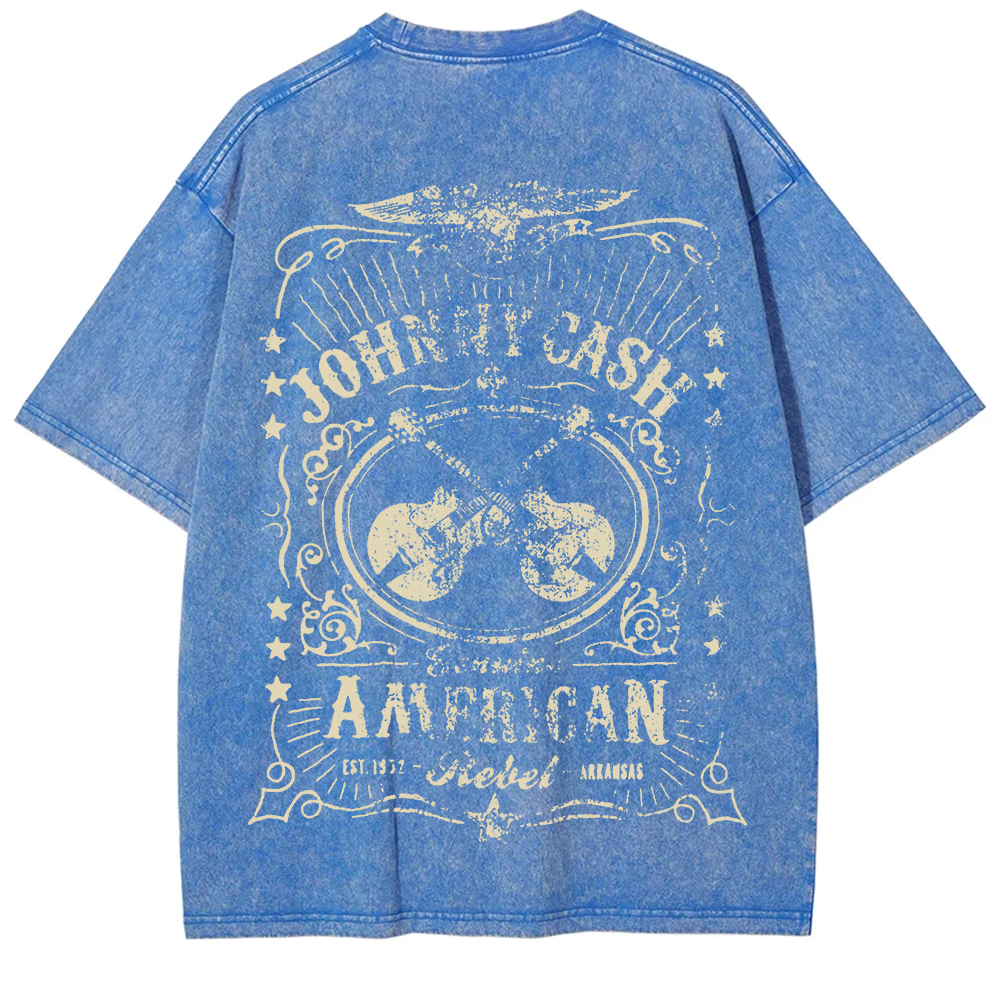 Unisex Vintage Washed Johnny Cash T-shirt