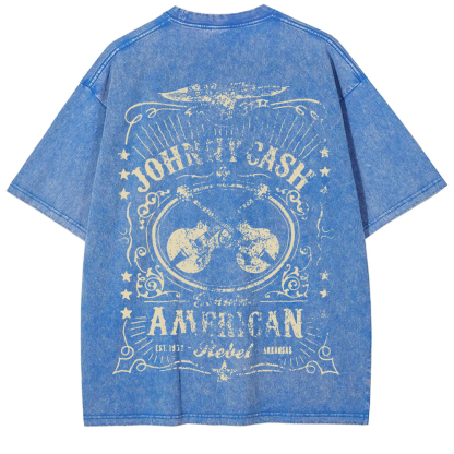 Unisex Vintage Washed Johnny Cash T-shirt