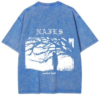 Nails Band Unsilent Death Vintage Washed T-Shirt