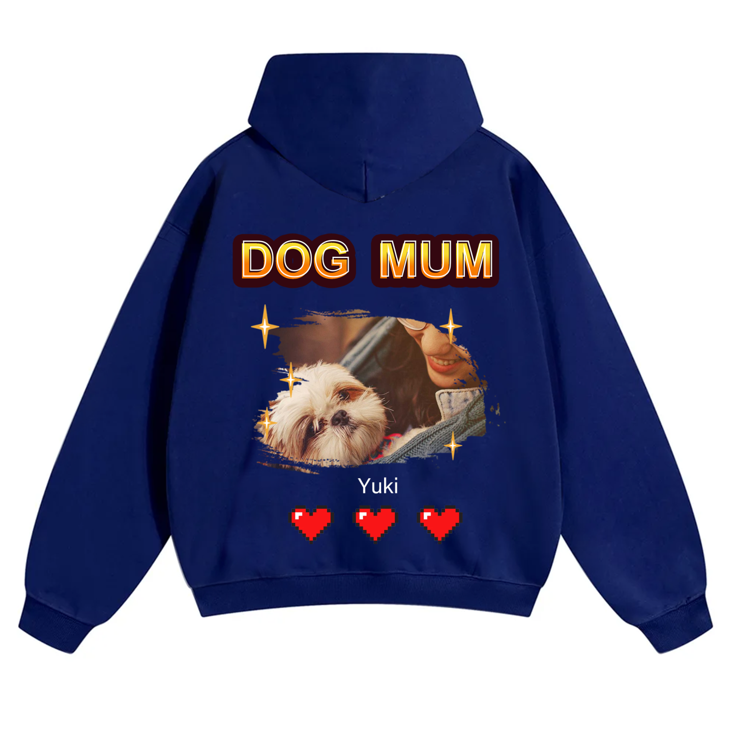 Dog Mom Pixel Photo - Personalized Custom Unisex Hoodie