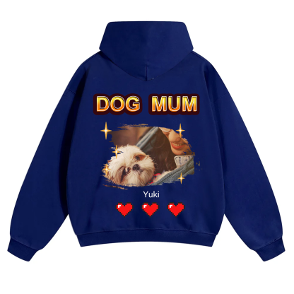 Dog Mom Pixel Photo - Personalized Custom Unisex Hoodie