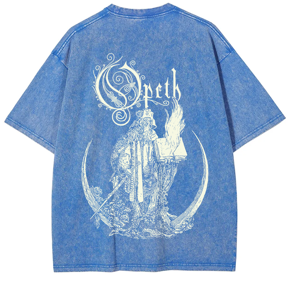 Unisex Vintage Washed Opeth Band T-Shirt