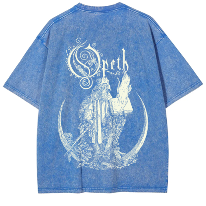 Unisex Vintage Washed Opeth Band T-Shirt