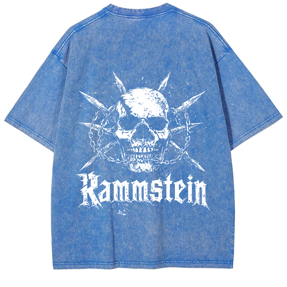 Rammstein Rock Band Vintage Washed T-Shirt