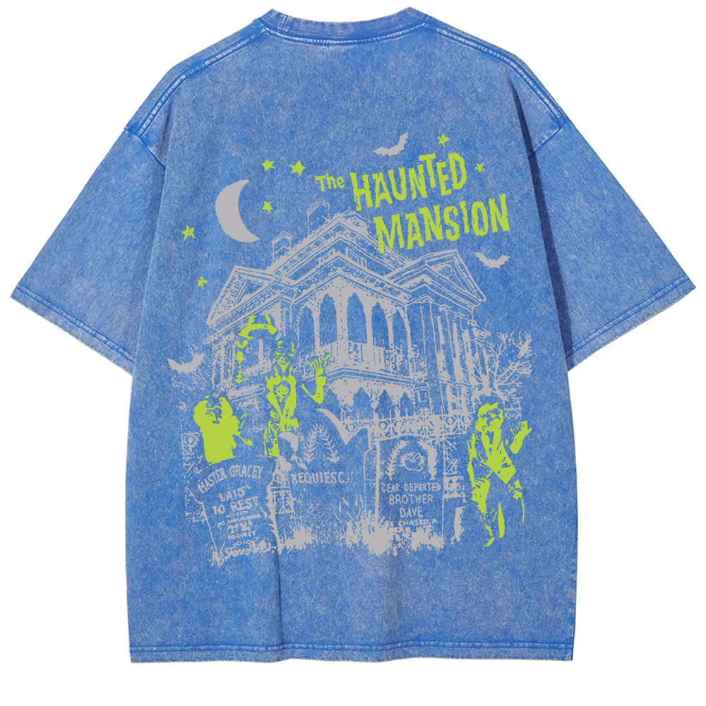 Unisex Vintage Washed The Haunted Mansion Movie T-Shirt