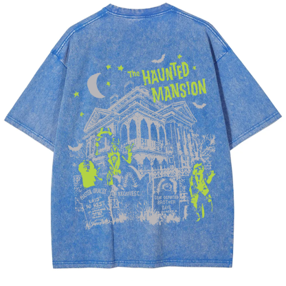Unisex Vintage Washed The Haunted Mansion Movie T-Shirt