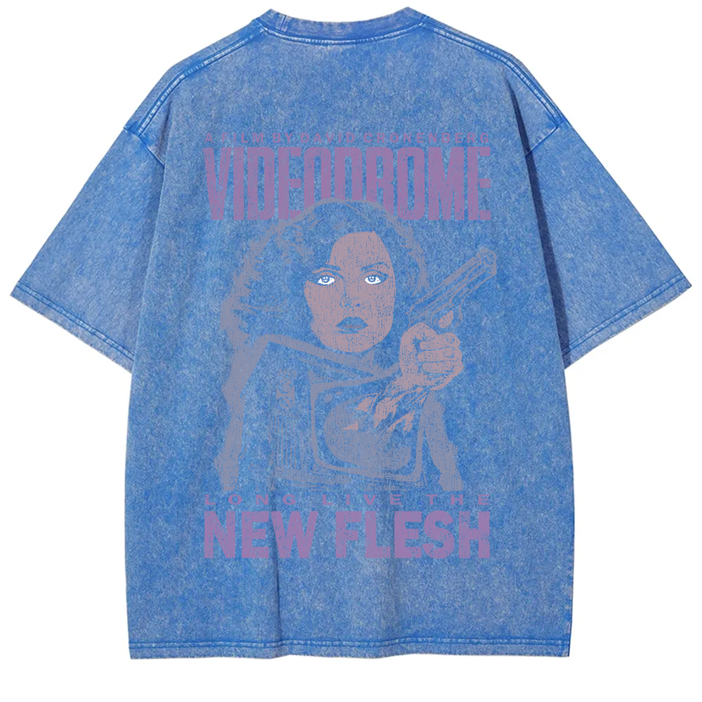 Unisex Vintage Washed Videodrome T-Shirt