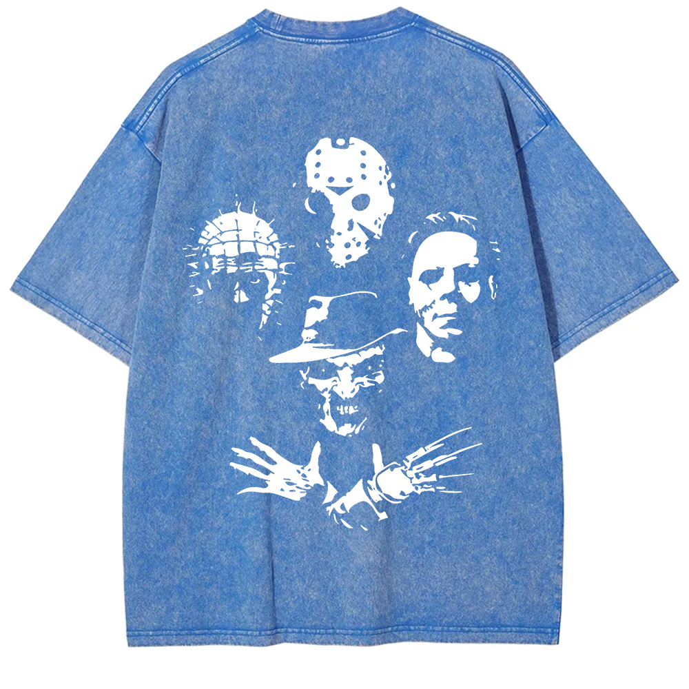 ?Horror Film t-Shirt Halloween Freddie Jason Hellraiser Grunge Rock Retro Black