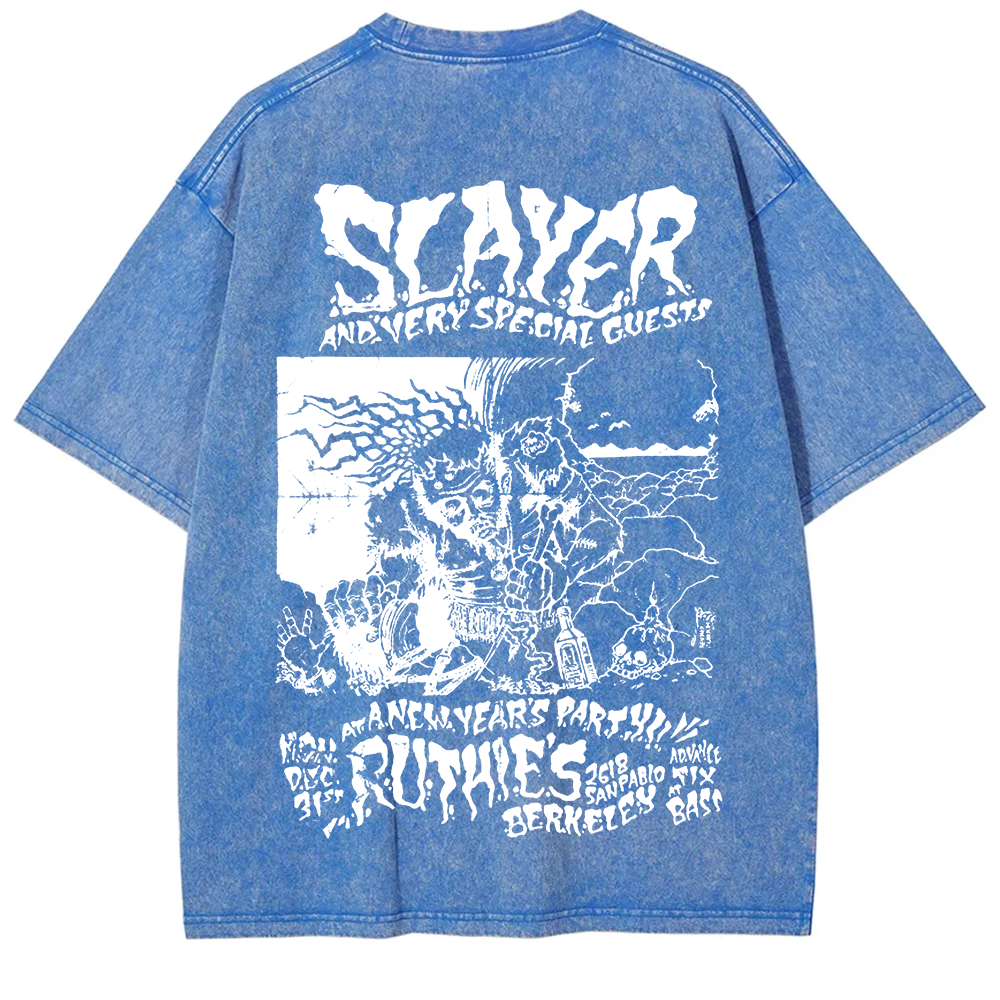 Unisex Retro Slayer Poster Printed t-Shirt