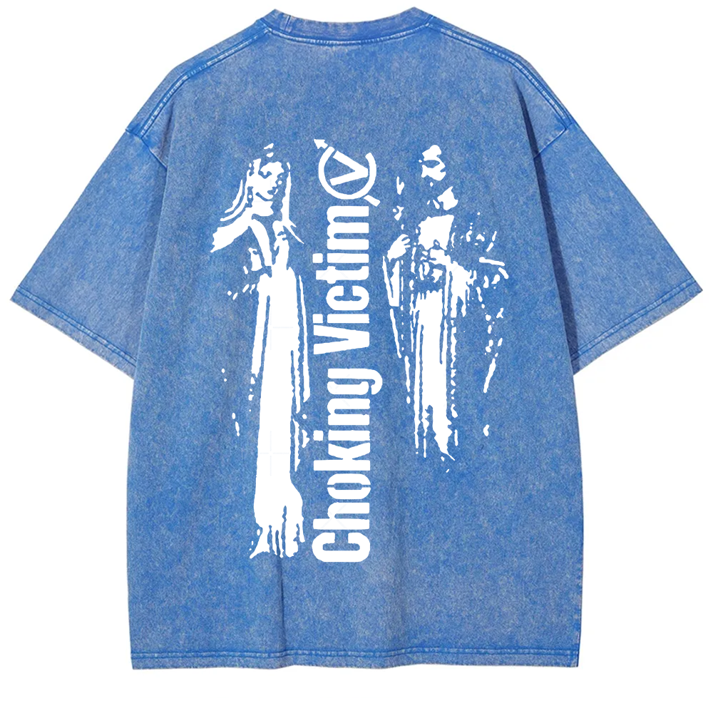 Unisex Vintage Washed Choking Victim Punk Band t-Shirt