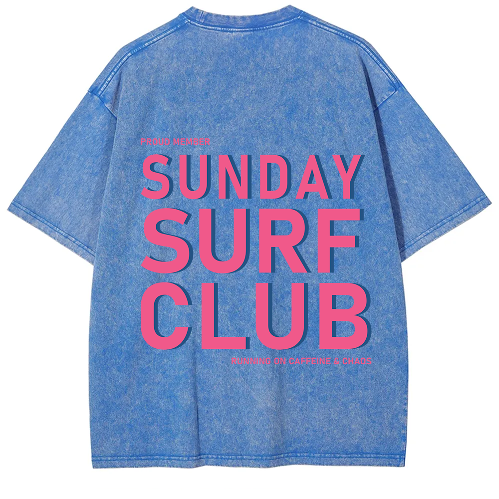 Sunday Surf Club Unisex Fit Washed T-Shirt