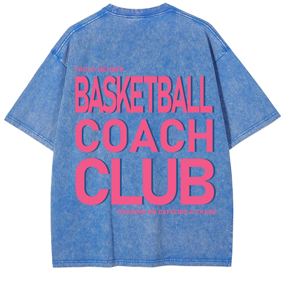 Basketball Coach Club Unisex Fit Washed T-Shirt