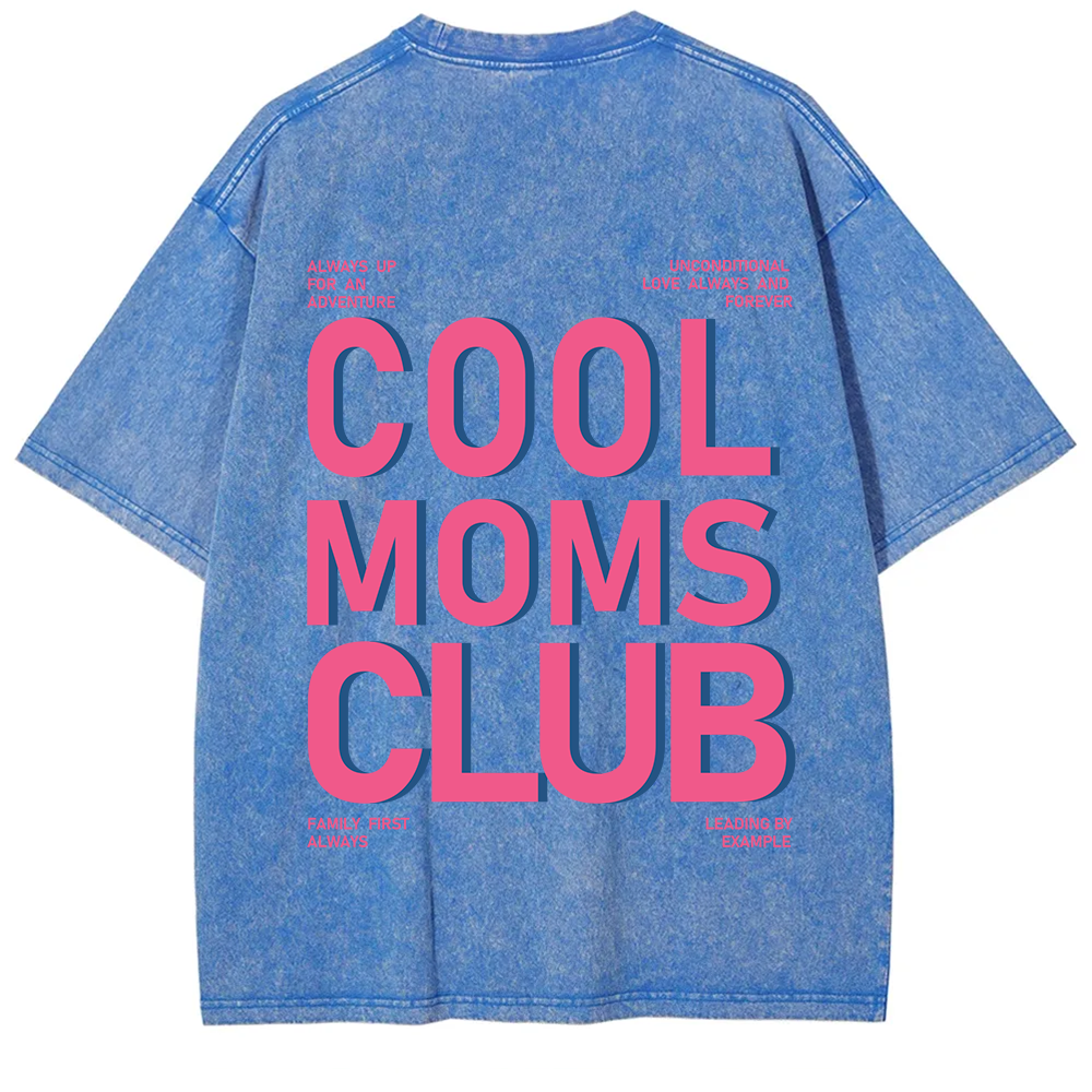 Cool Moms Club Unisex Fit Washed T-Shirt