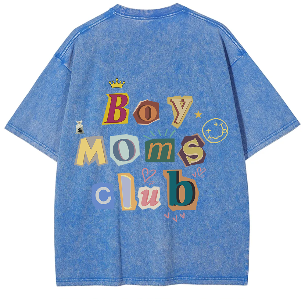 Boy Moms Club Unisex Fit Washed T-Shirt