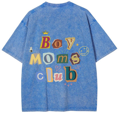 Boy Moms Club Unisex Fit Washed T-Shirt