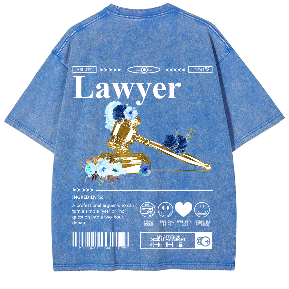 Lawyer Unisex Fit Washed T-Shirt?