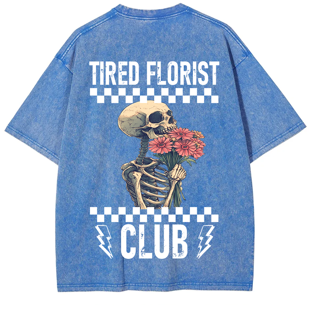 Tired Florist Club Unisex Fit Washed T-Shirt