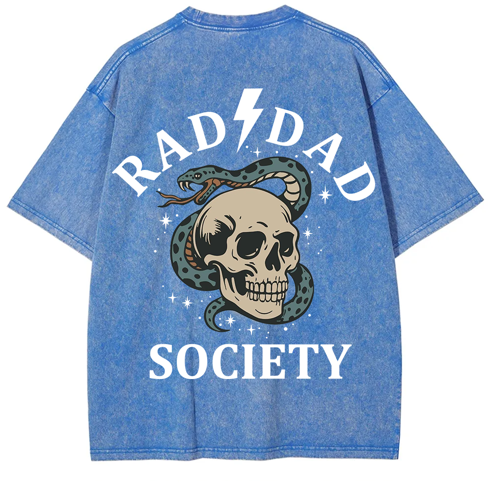 Rad Dad Society Unisex Fit Washed T-Shirt