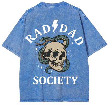 Rad Dad Society Unisex Fit Washed T-Shirt