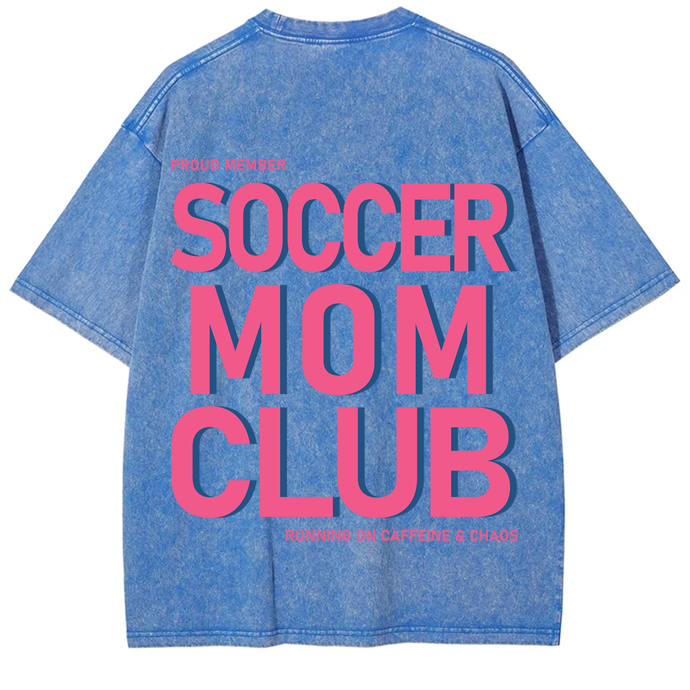 Soccer Mom Club Unisex Fit Washed T-Shirt