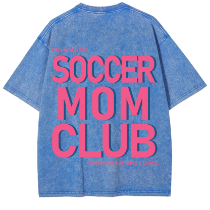 Soccer Mom Club Unisex Fit Washed T-Shirt