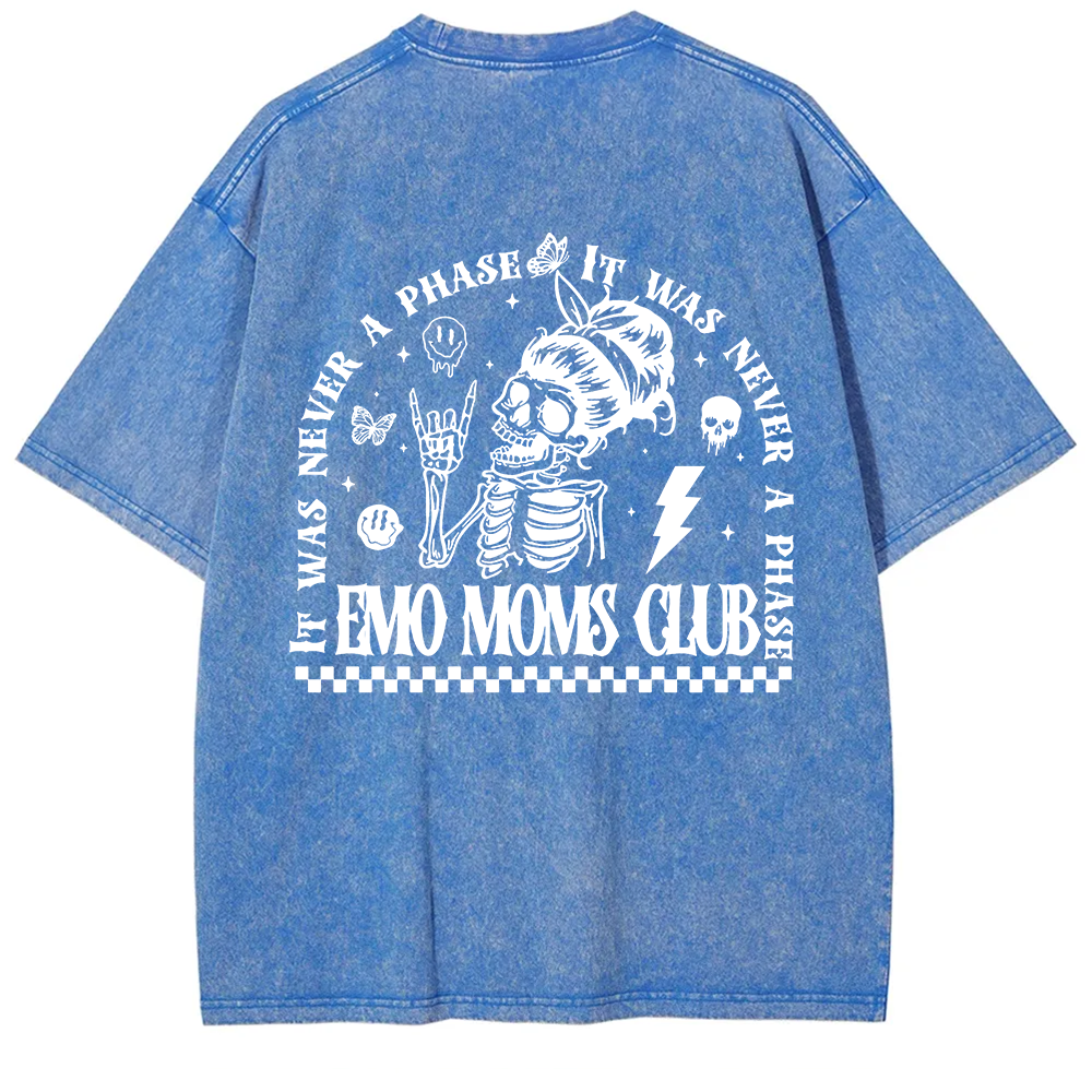 Emo Moms Club Unisex Fit Washed T-Shirt?