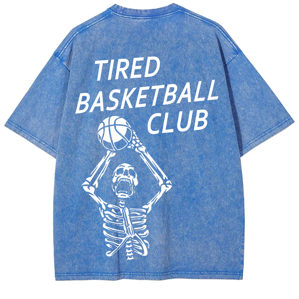 Tired Basketball Club Unisex Fit Washed T-Shirt