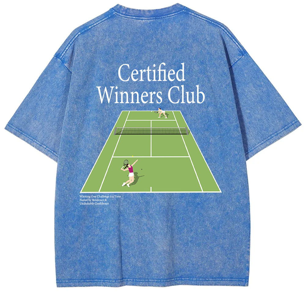 Certified Winners Club Unisex Fit Washed T-Shirt