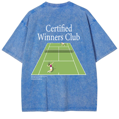 Certified Winners Club Unisex Fit Washed T-Shirt