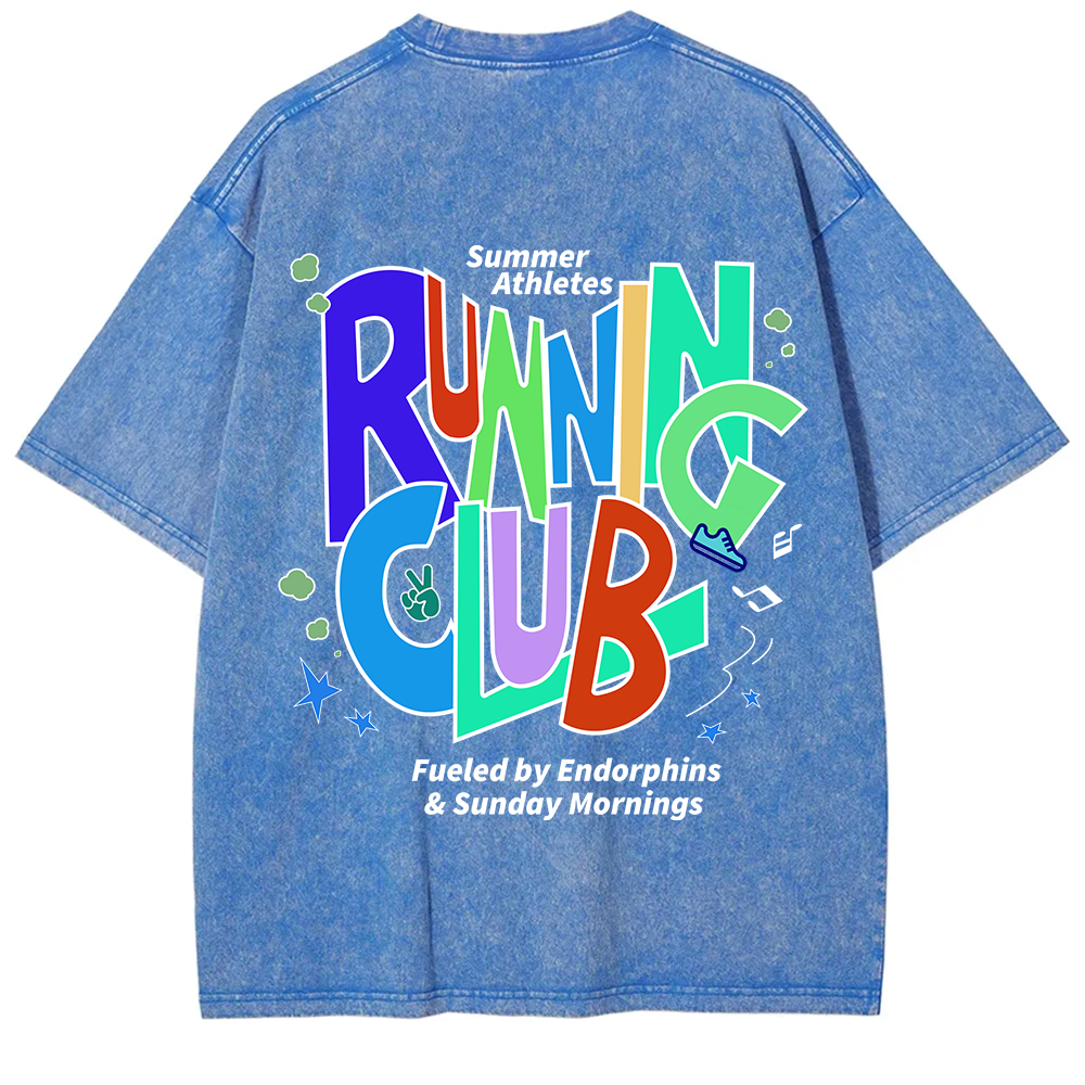 Running Club Unisex Washed T-Shirt