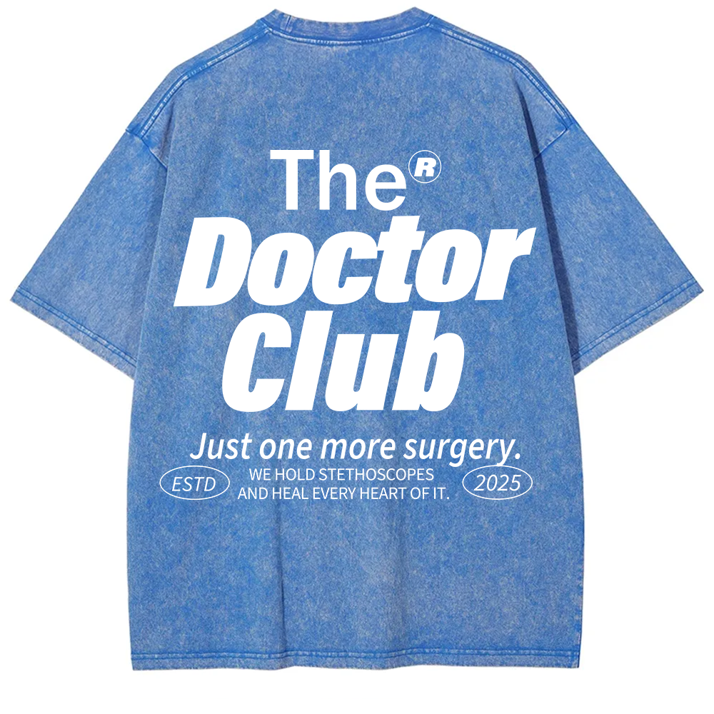 The Doctor Club Unisex Fit Washed T-Shirt