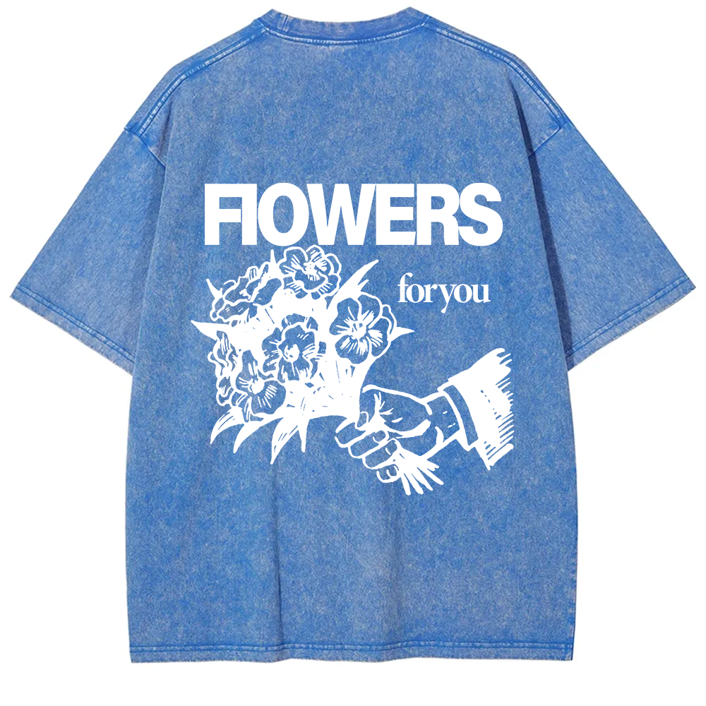Flowers For You Unisex Fit Washed T-Shirt?