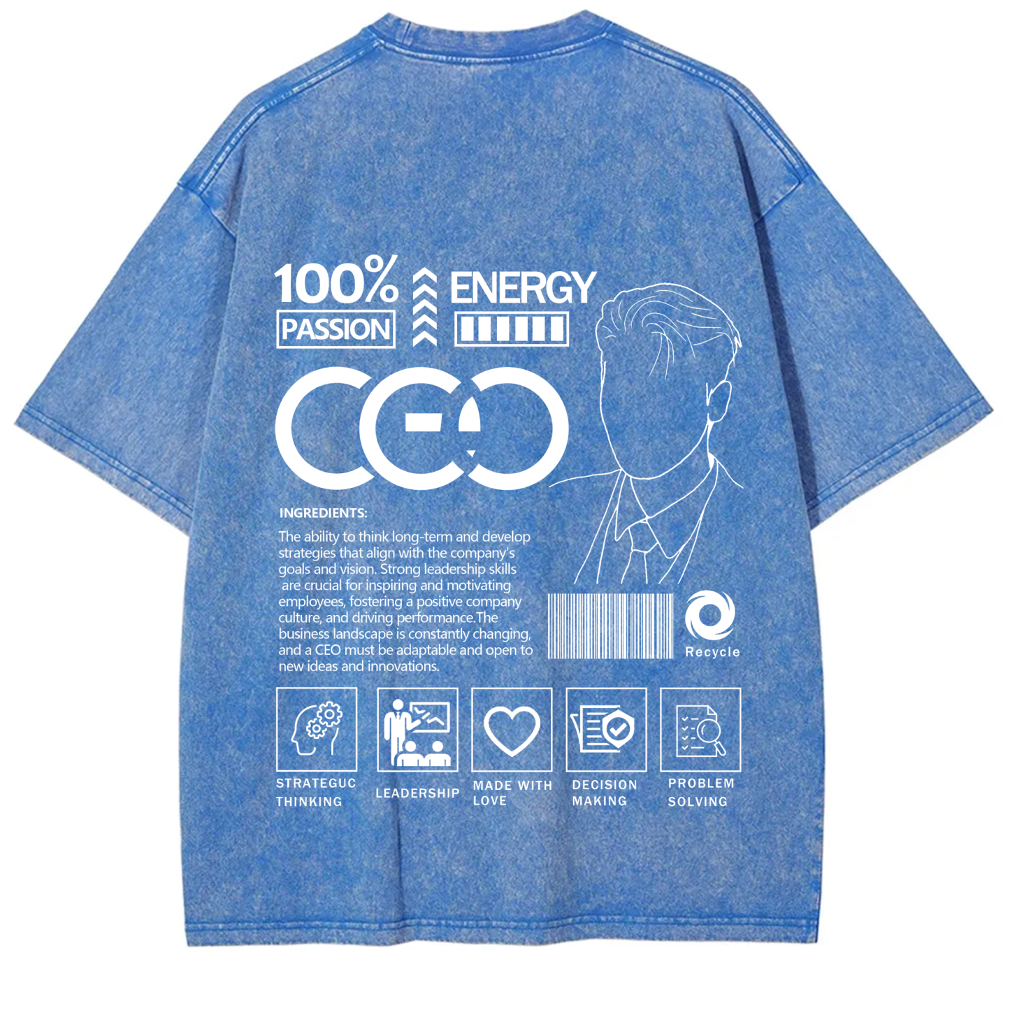 CEO Unisex Fit Washed T-Shirt