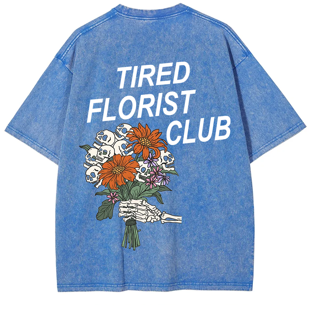 Tired Florist Club Unisex Fit Washed T-Shirt?