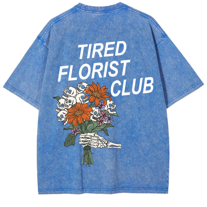 Tired Florist Club Unisex Fit Washed T-Shirt?