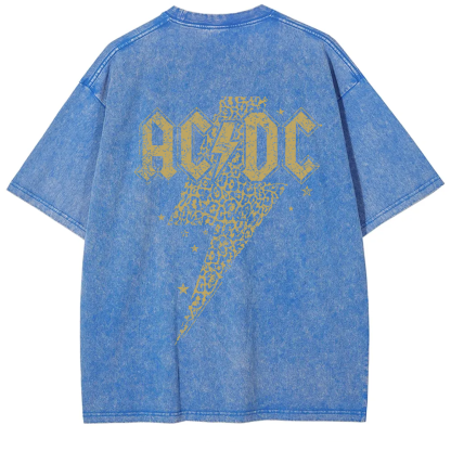Unisex Vintage Washed ACDC t-Shirt