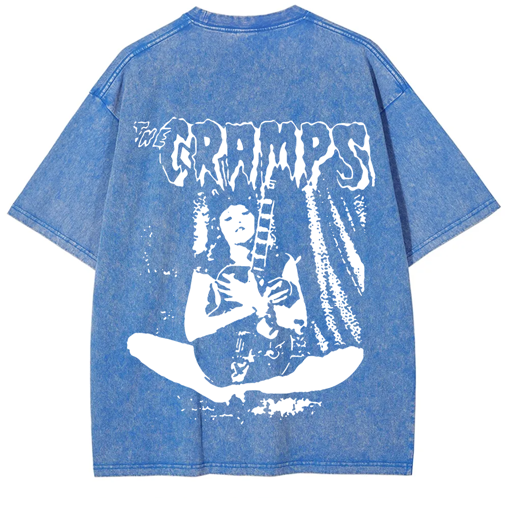 Unisex Vintage The Cramps Band Female guitarist t-Shirt