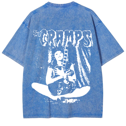 Unisex Vintage The Cramps Band Female guitarist t-Shirt