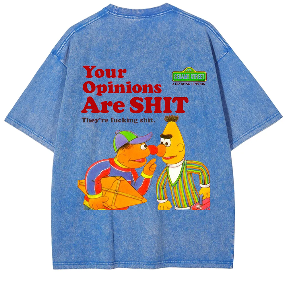 Sesame Street Your Opinions Are SHIT Casual Printed t-Shirt