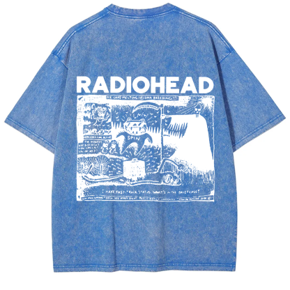 Unisex Cotton Radiohead Rock Band t-Shirt