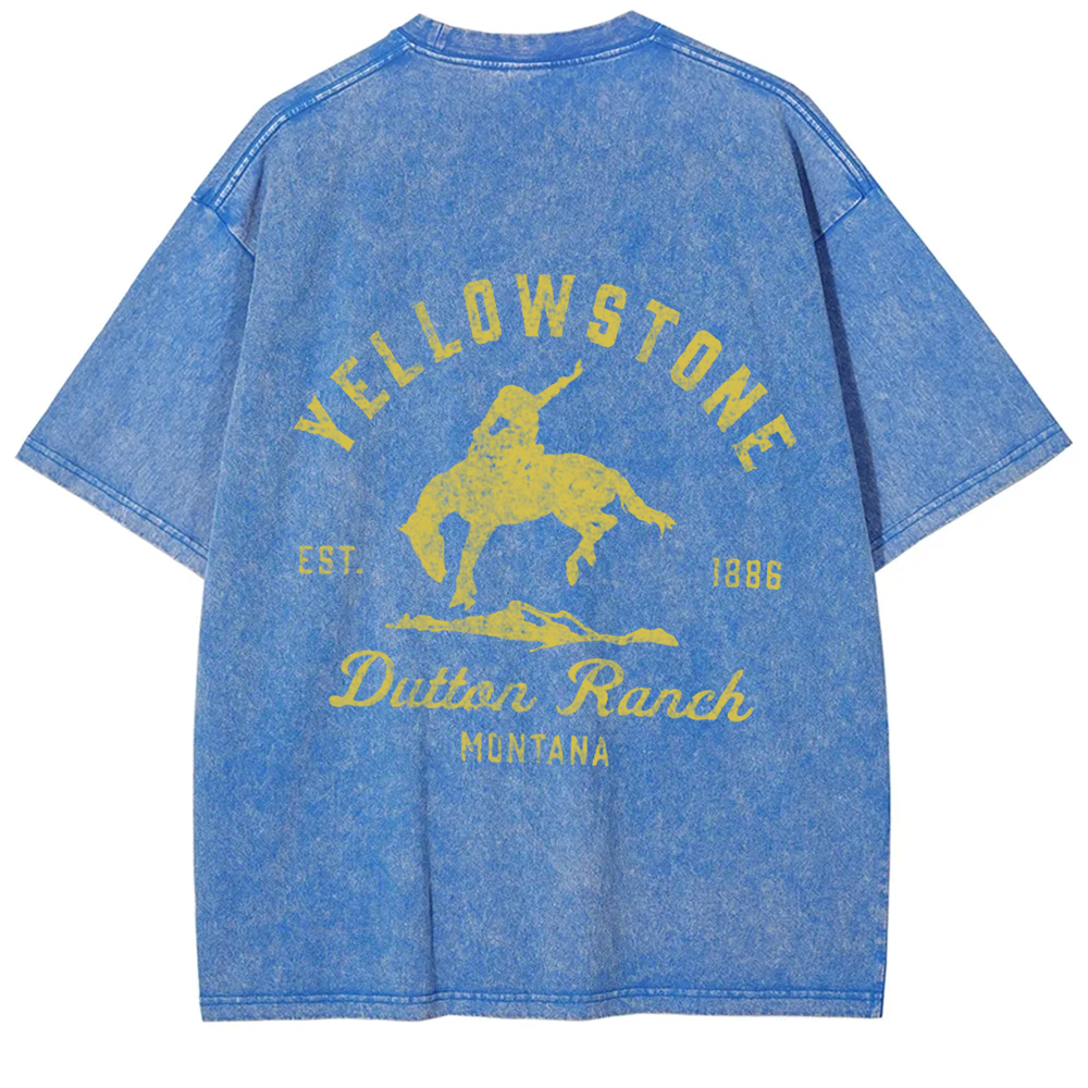 Unisex Vintage Washed Yellowstone Dutton Ranch t-Shirt