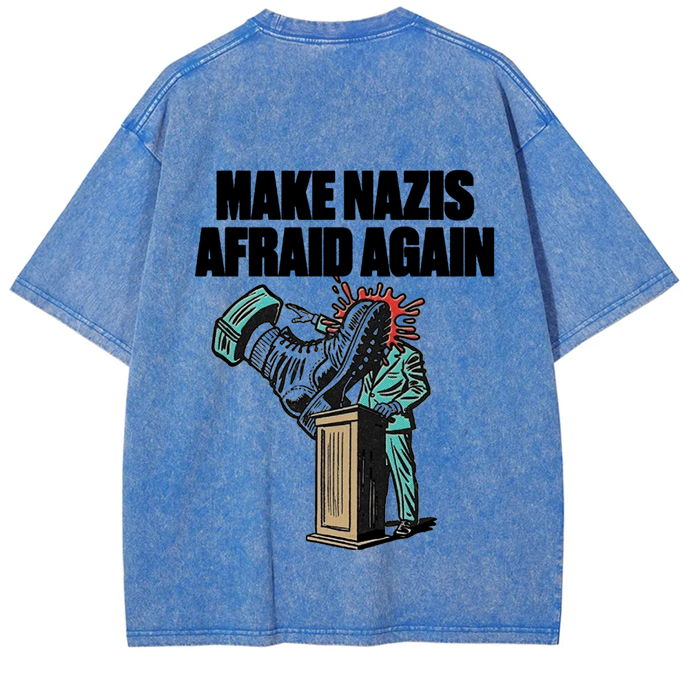 Vintage Washed Make Nazis Afraid Again t-Shirt