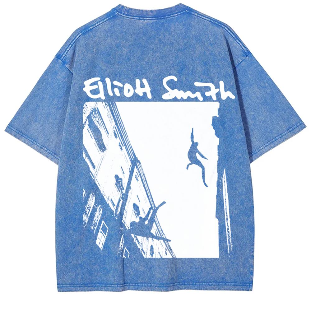 Unisex Washed Elliot Smith Singer t-Shirt