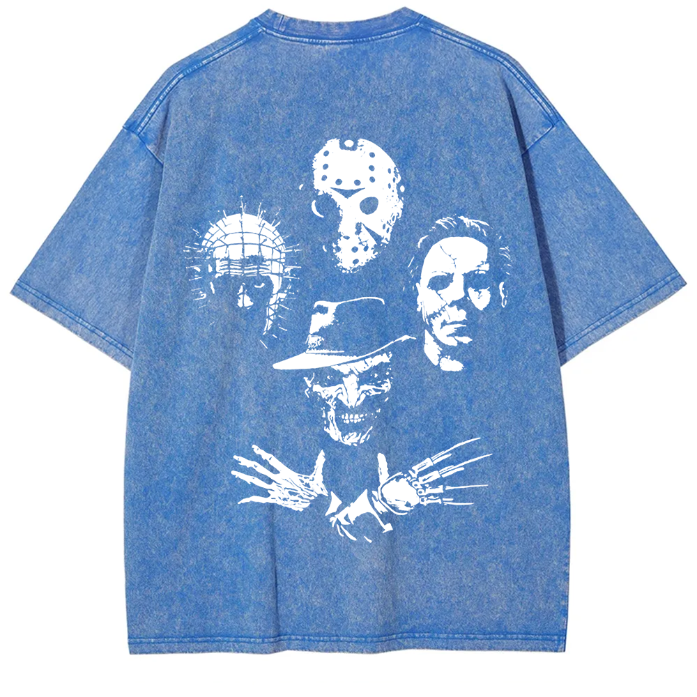 Horror Film t-Shirt Halloween Freddie Jason Hellraiser Grunge Rock Retro Black