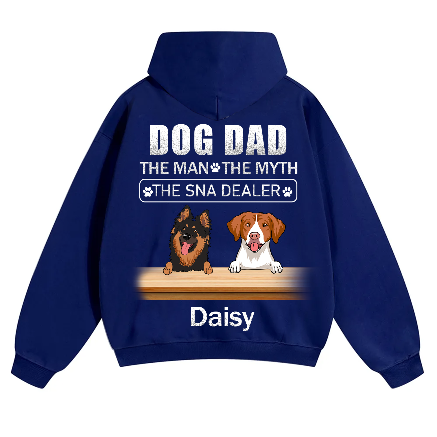 Dog Dad The Man The Myth The Snack Dealer - Personalized Custom Unisex Hoodie