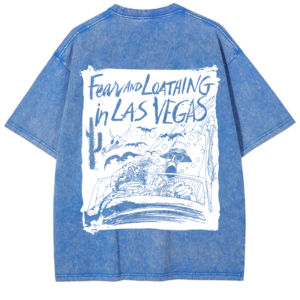 Unisex Washed Fear And Loathing In Las Vegas Band t-Shirt