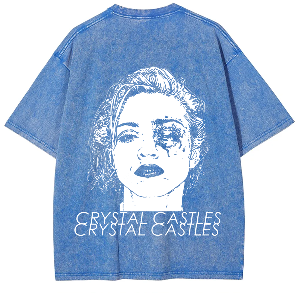 Unisex Washed Crystal Castles Band t-Shirt